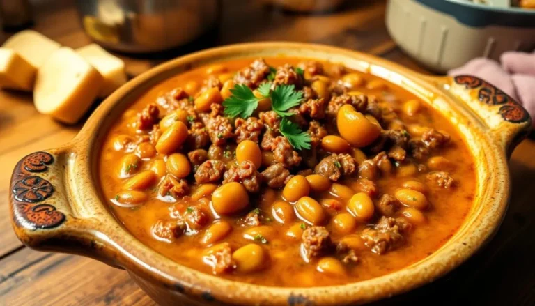 baked beans and ground beef